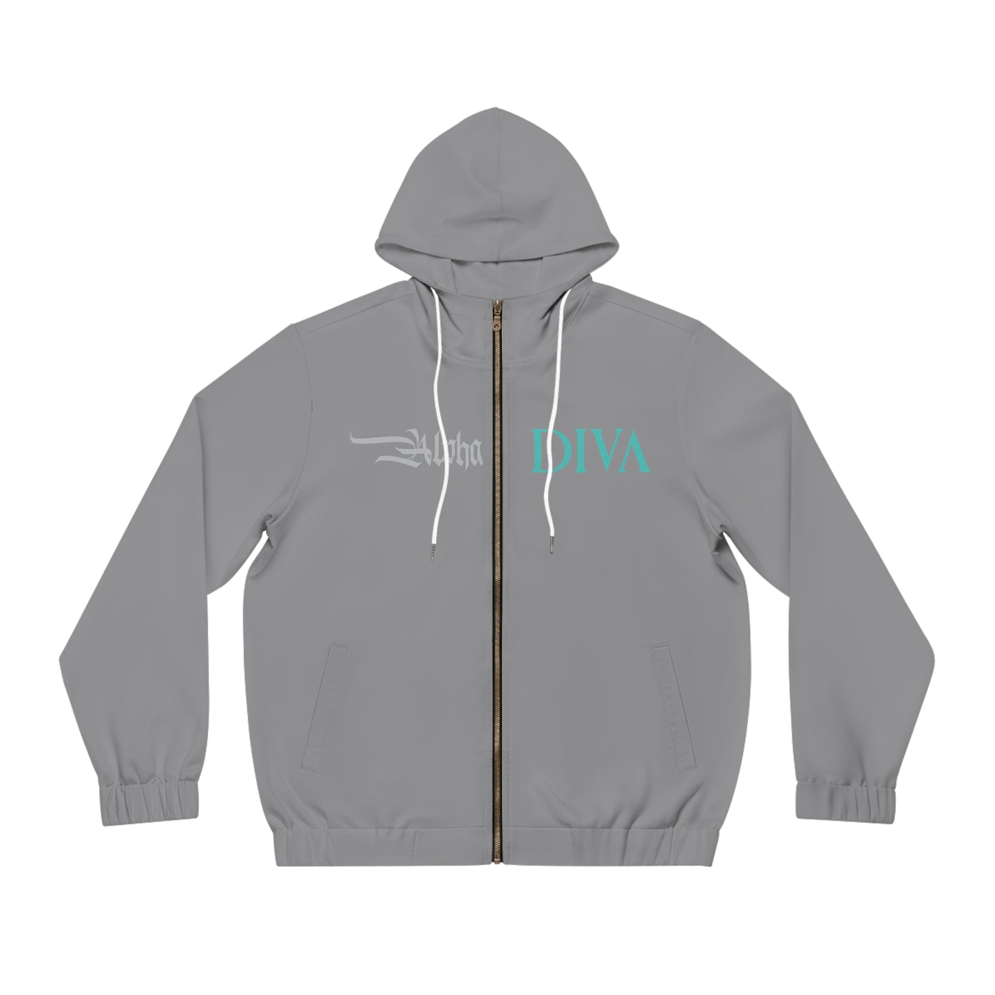 AlphaDiva Christian Grey Full-Zip Hoodie