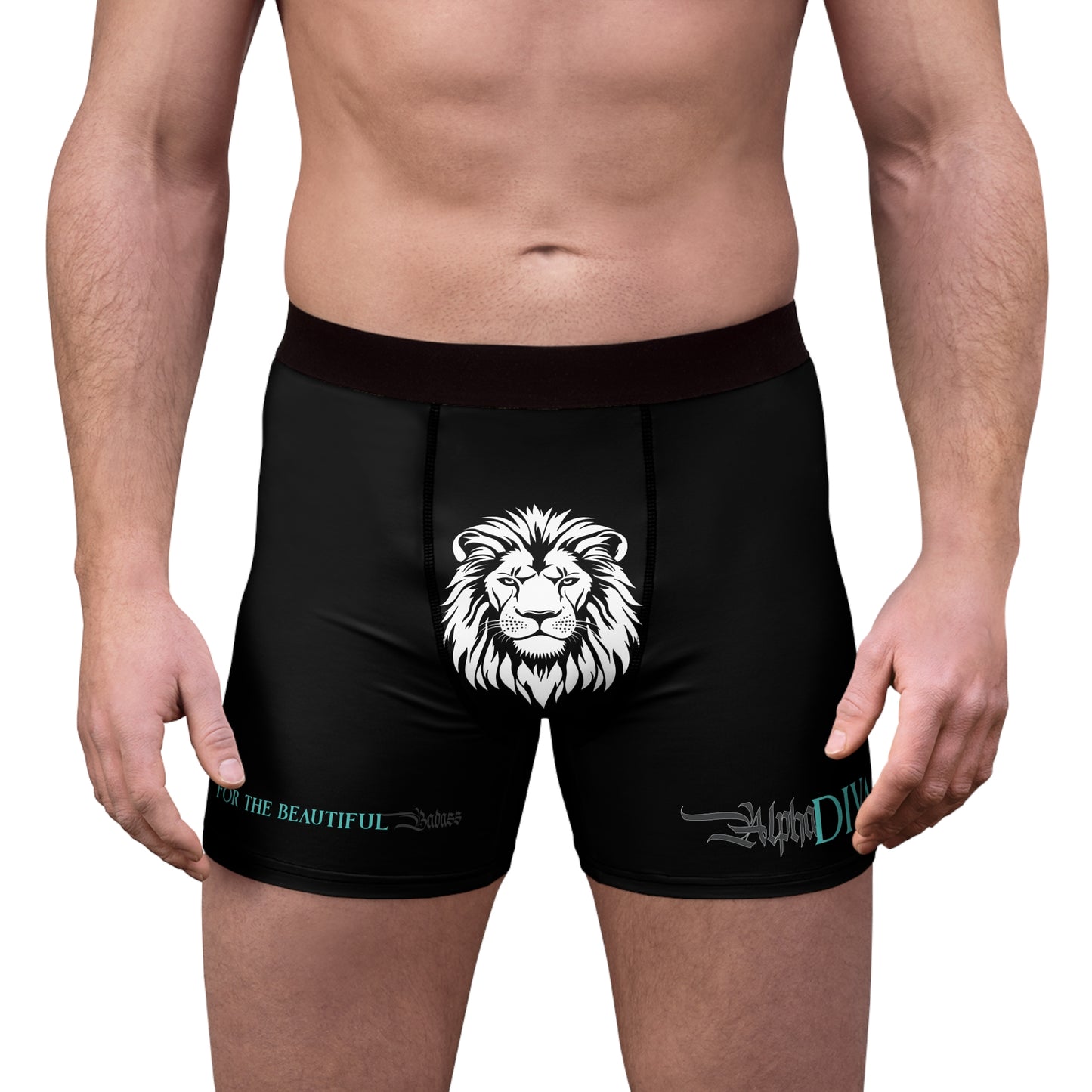 AlphaDiva Men's Late Night Black Boxer Briefs