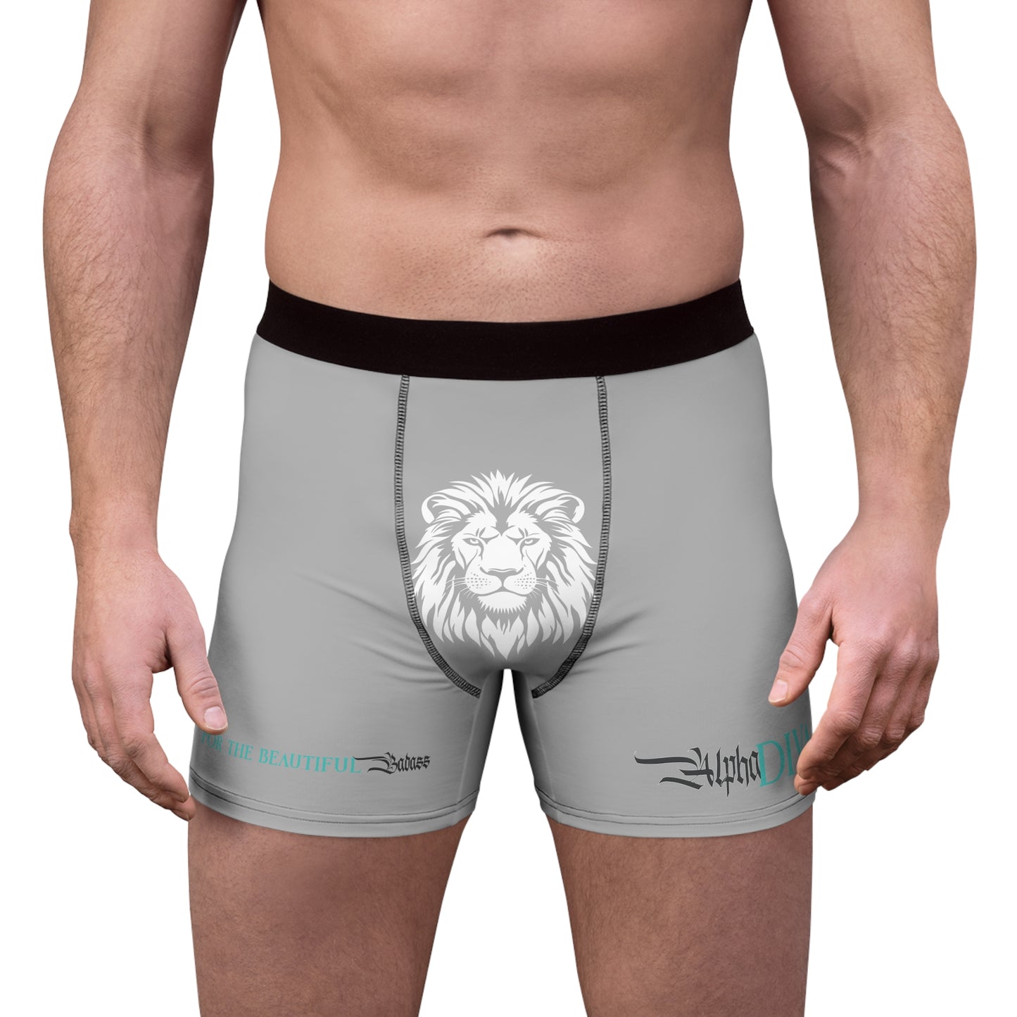AlphaDiva Men's Moon Light Grey Boxer Briefs