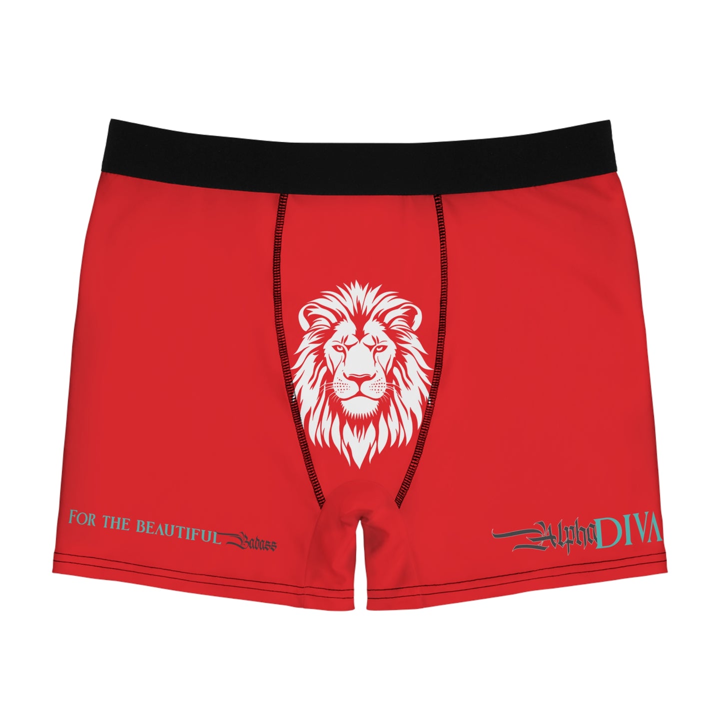 AlphaDiva Men's Safari Red Boxer Briefs