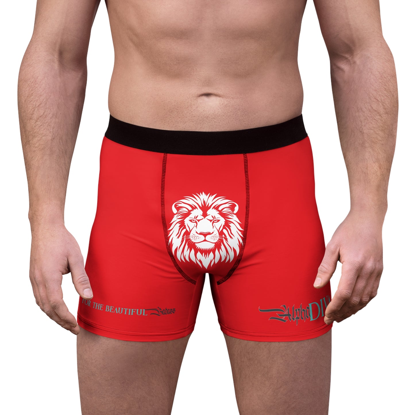 AlphaDiva Men's Safari Red Boxer Briefs