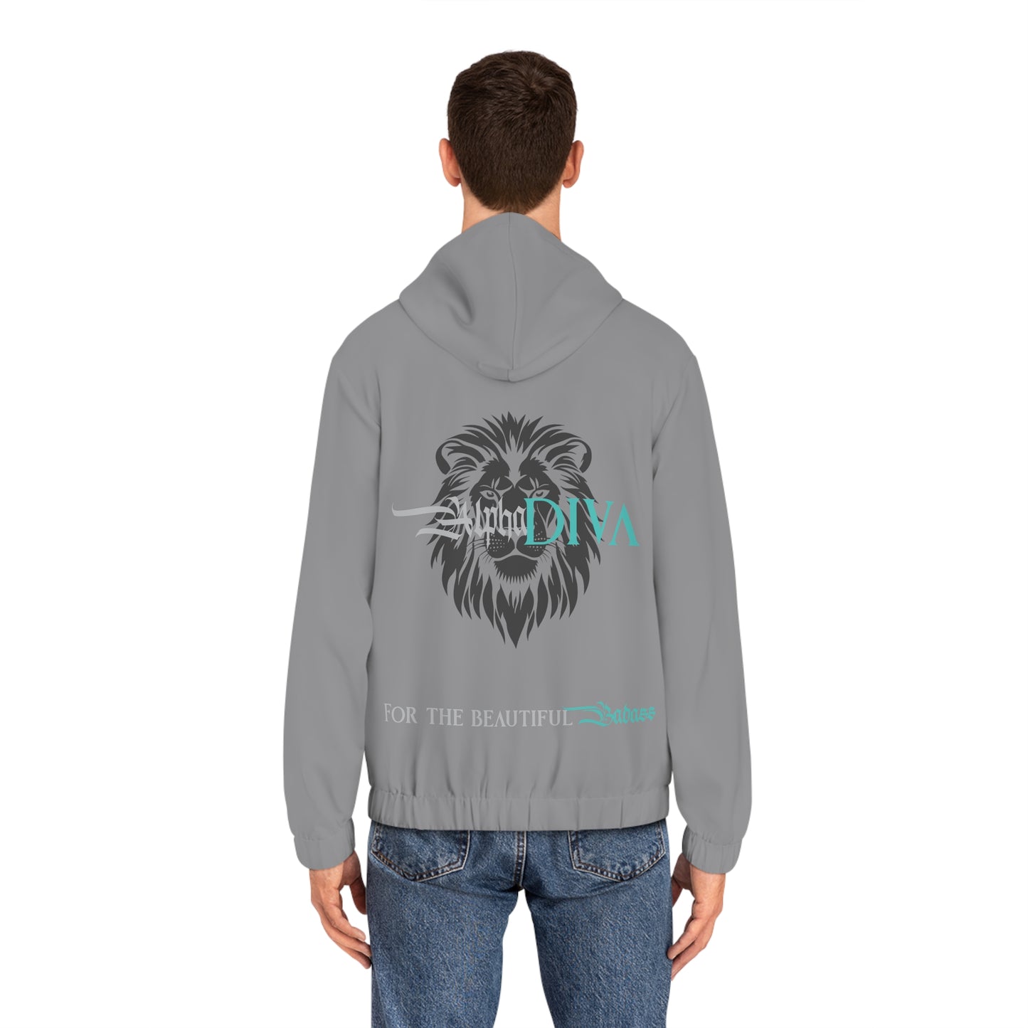 AlphaDiva Christian Grey Full-Zip Hoodie