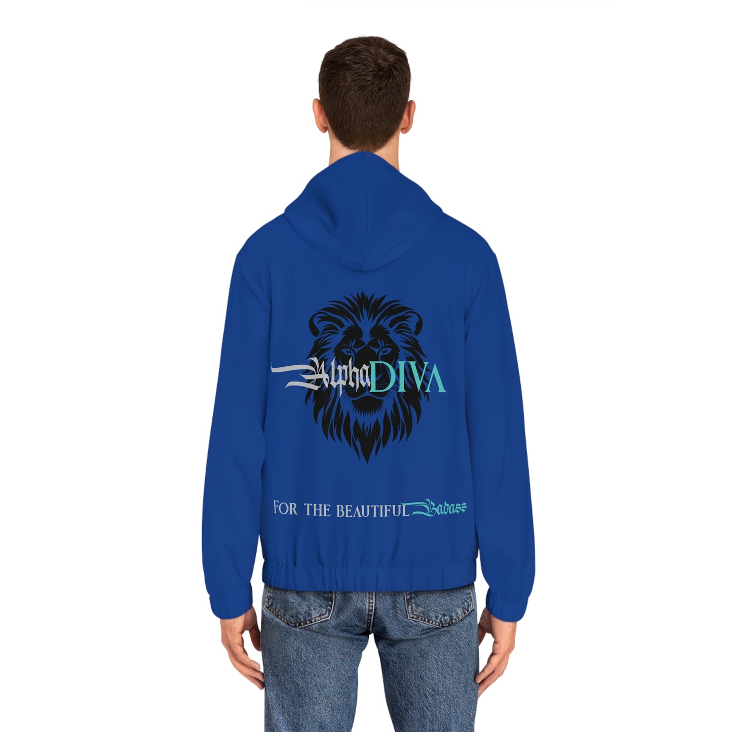 AlphaDiva Moody Blue Full-Zip Hoodie