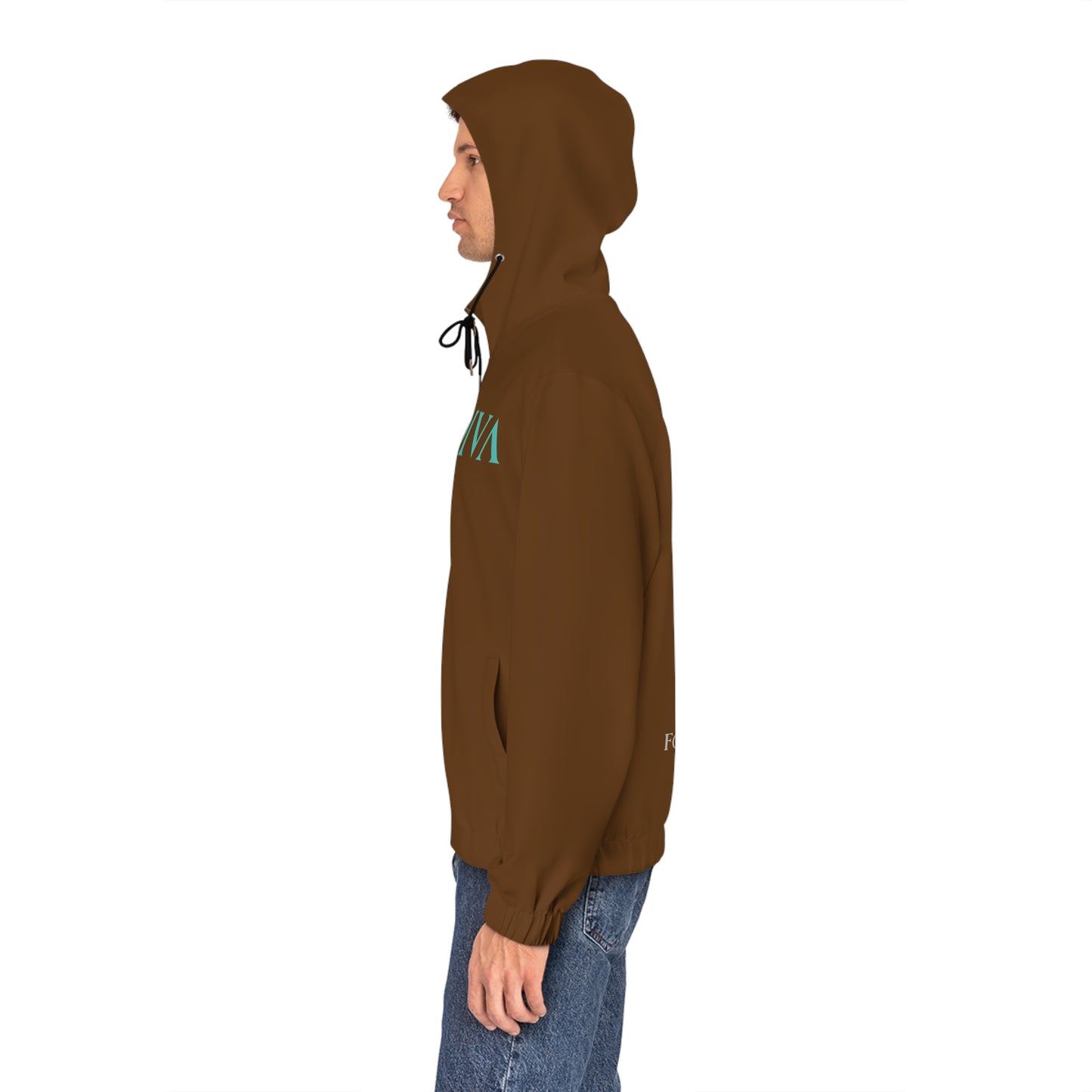 AlphaDiva Espresso Brown Full-Zip Hoodie