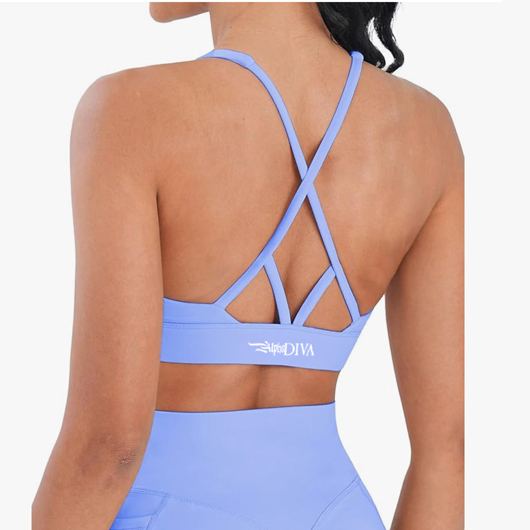 Lilac HALO FRAMED Sports Bra