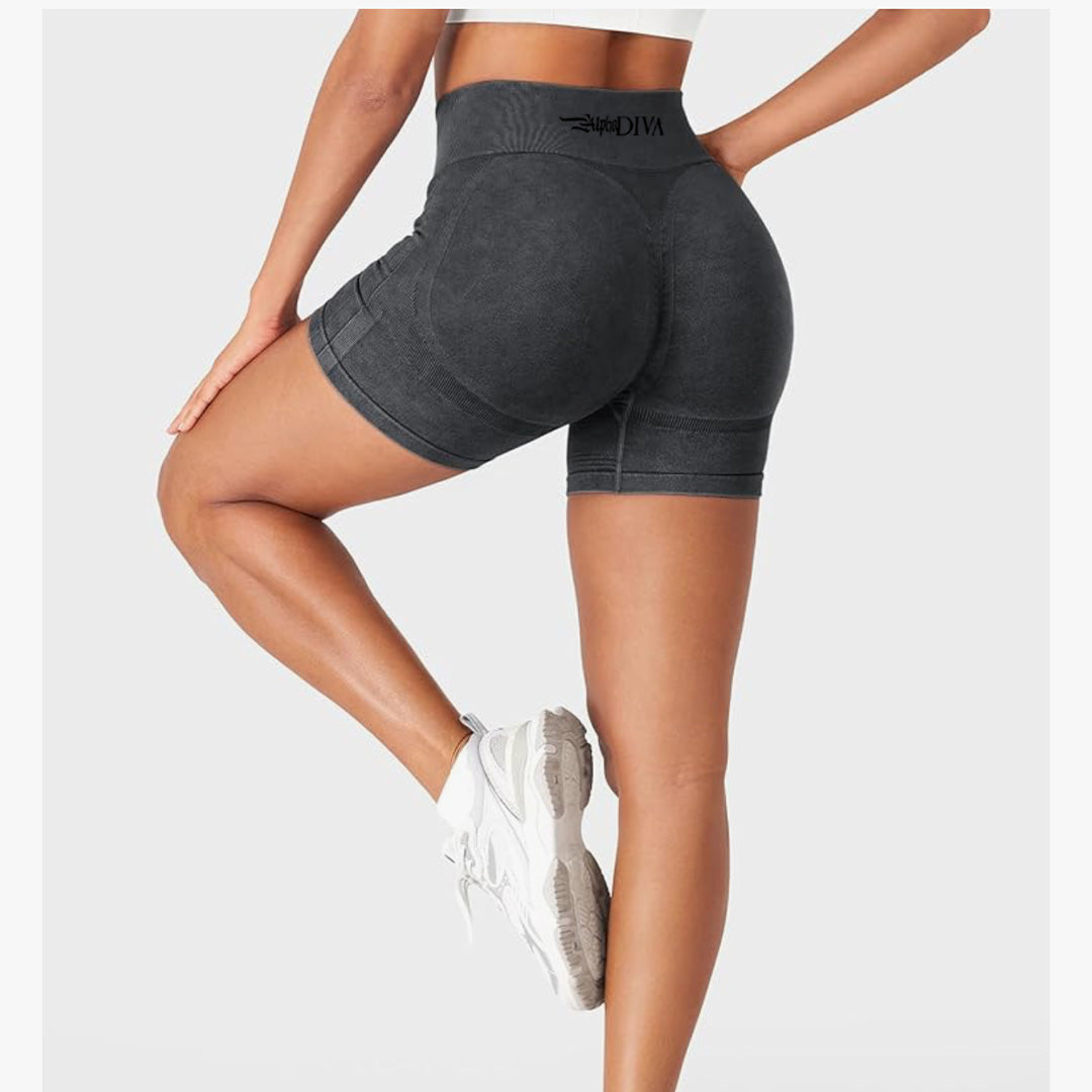 Charcoal STEALTH Contour Washed Shorts