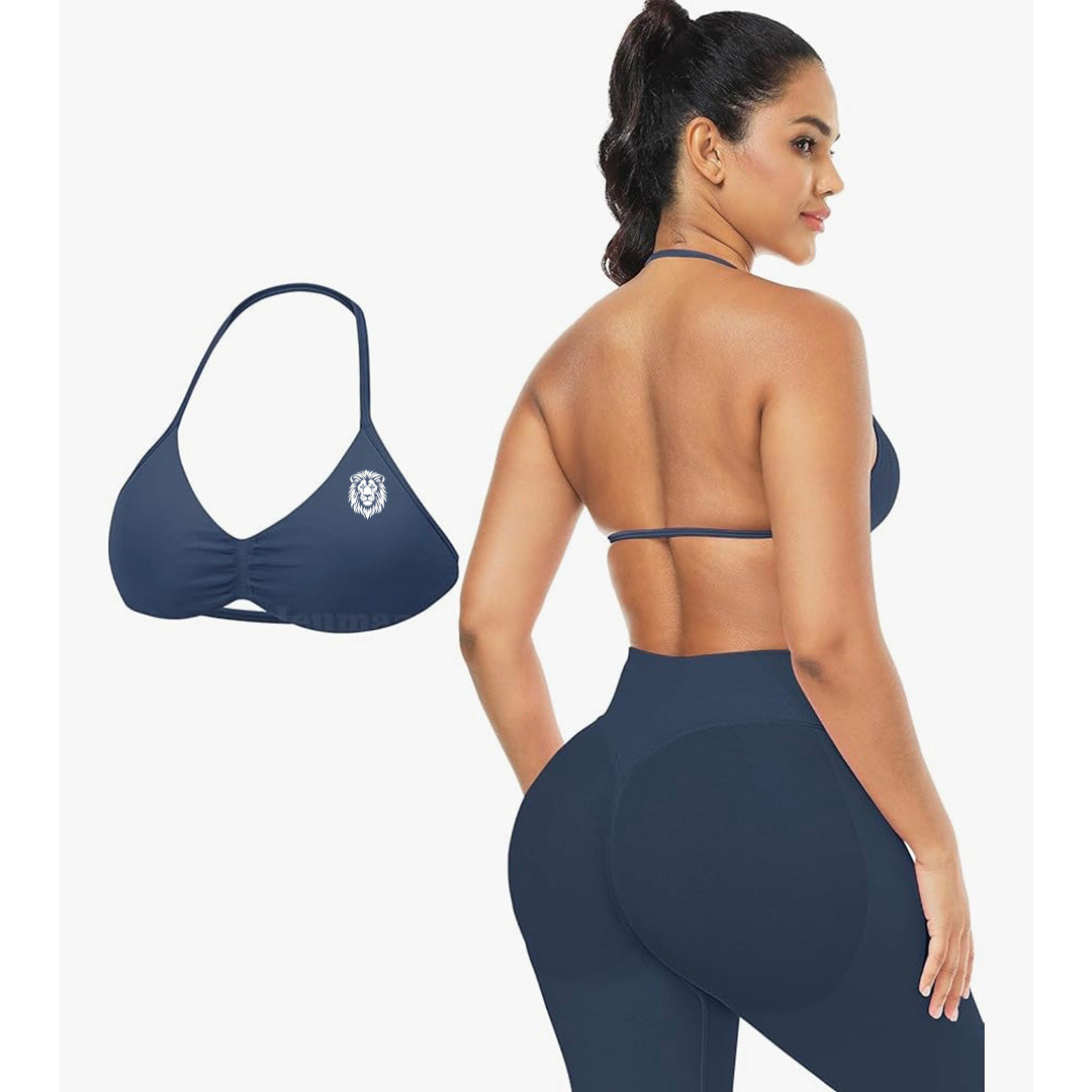 Navy Halo Aura Sports Bra