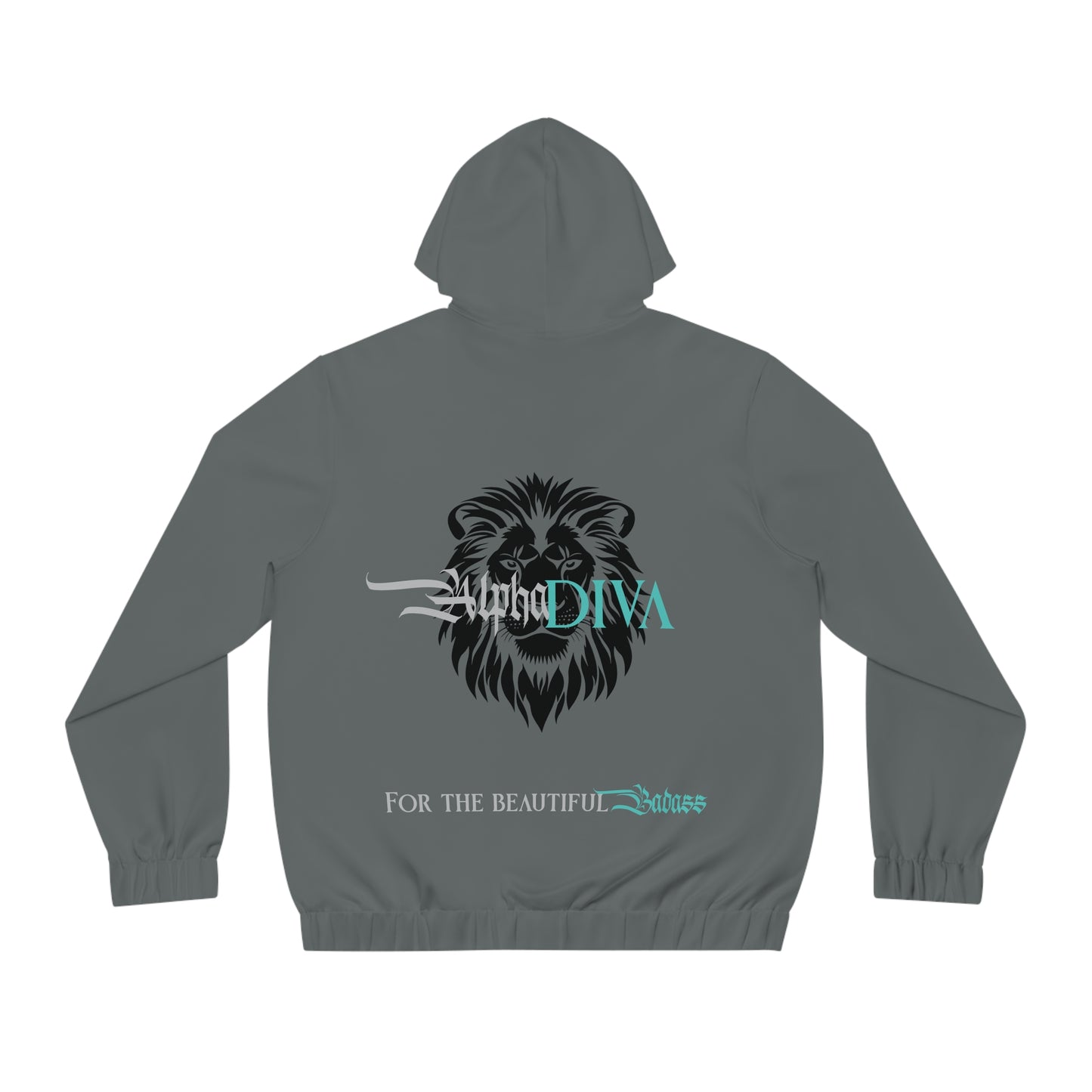 AlphaDiva Drake Grey Full-Zip Hoodie