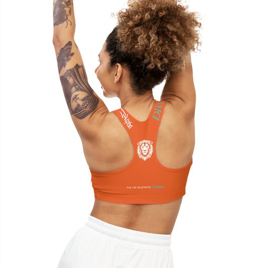 AlphaDiva Seamless Sunset Orange Sports Bra