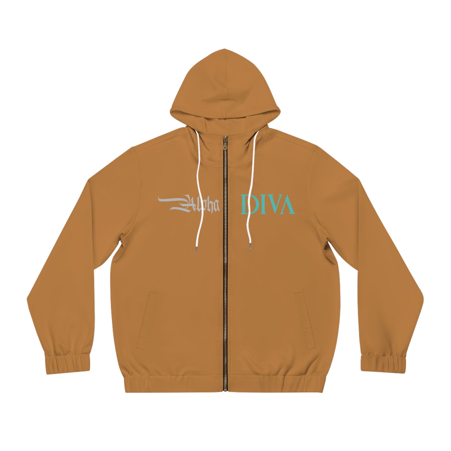 AlphaDiva Caramel Full-Zip Hoodie