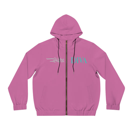 AlphaDiva Pretty In Pink Full-Zip Hoodie