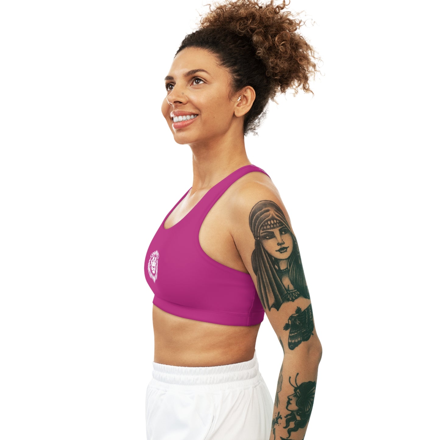 AlphaDiva Seamless Fuscialicious Pink Sports Bra