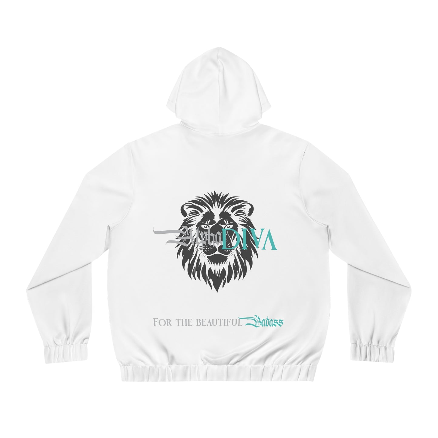 AlphaDiva Ice White Full-Zip Hoodie