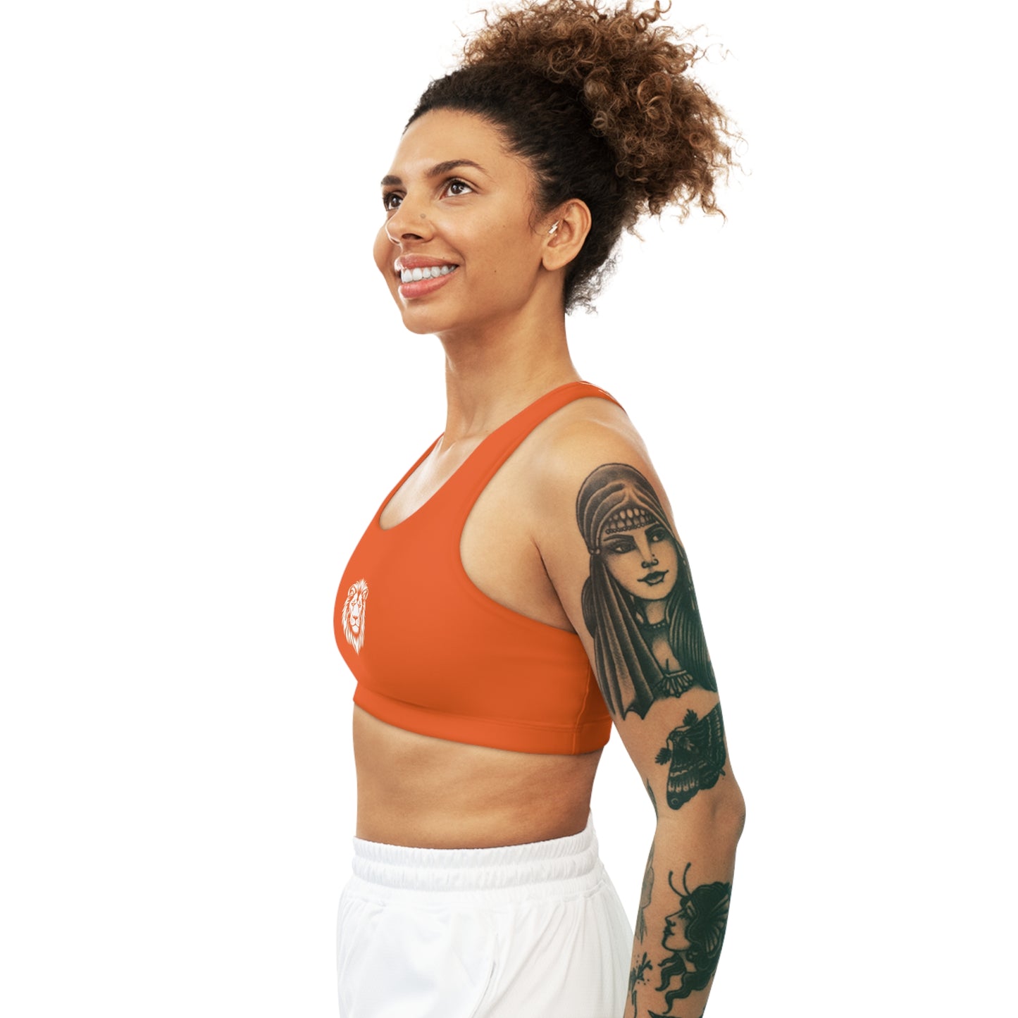 AlphaDiva Seamless Sunset Orange Sports Bra