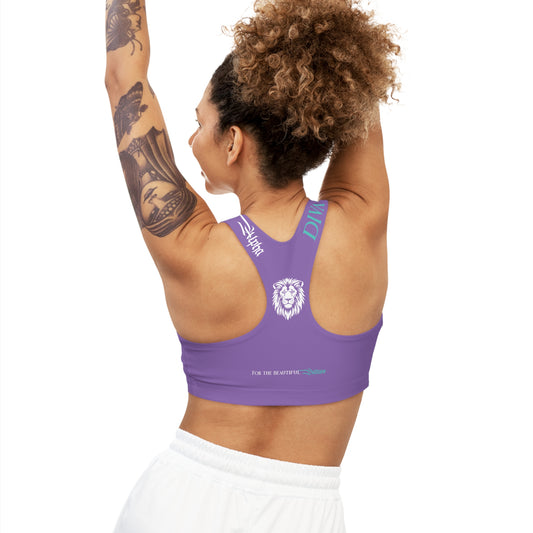 AlphaDiva Seamless Purple Rain Sports Bra