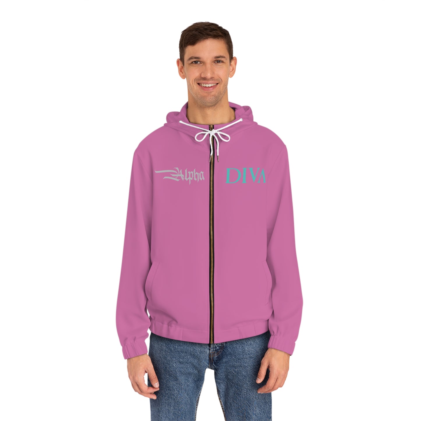 AlphaDiva Pretty In Pink Full-Zip Hoodie