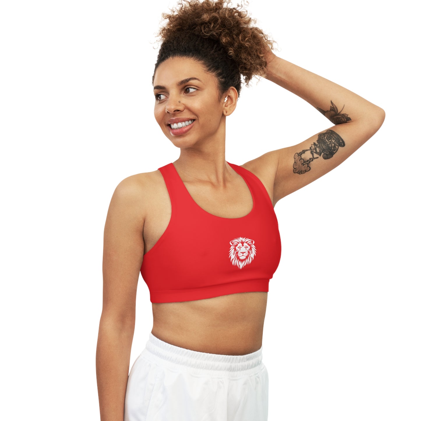 AlphaDiva Seamless Safari Red Sports Bra