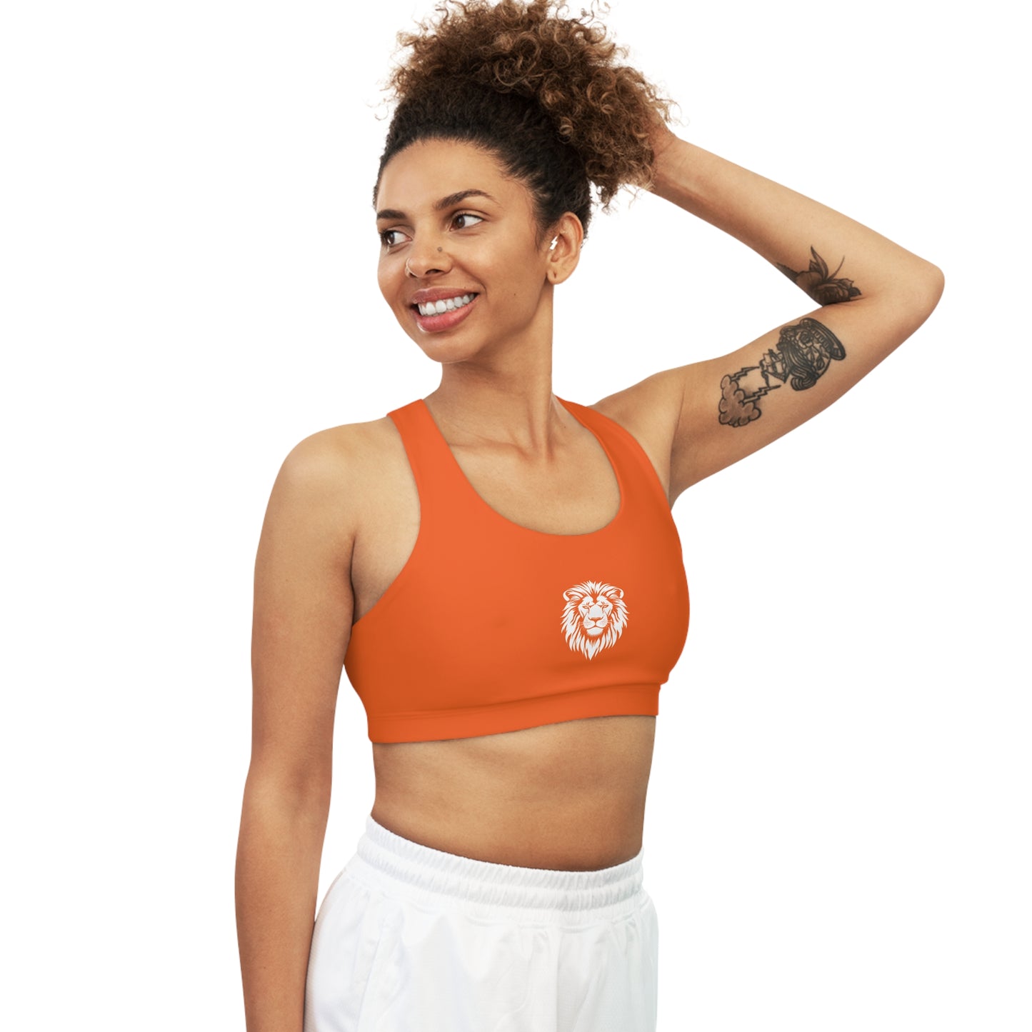 AlphaDiva Seamless Sunset Orange Sports Bra