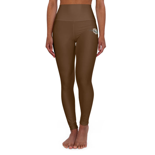 AlphaDiva High Waisted Espresso Brown Leggings