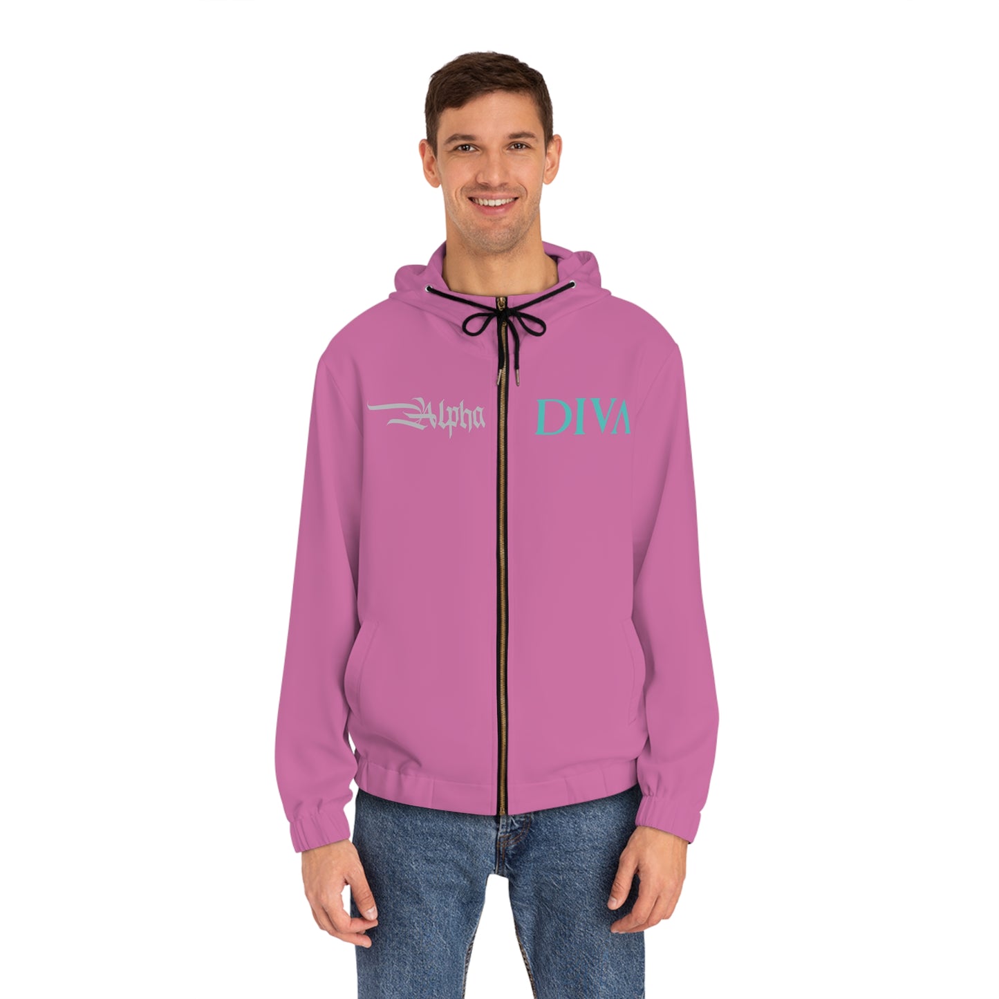 AlphaDiva Pretty In Pink Full-Zip Hoodie