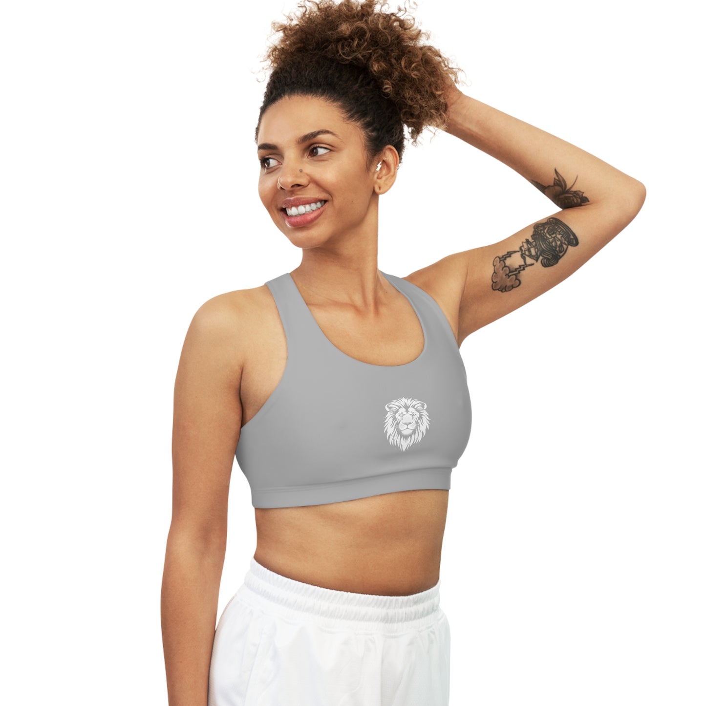 AlphaDiva Seamless Moon Light Grey Sports Bra