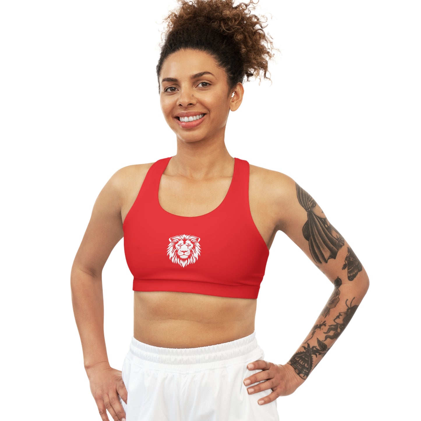 AlphaDiva Seamless Safari Red Sports Bra