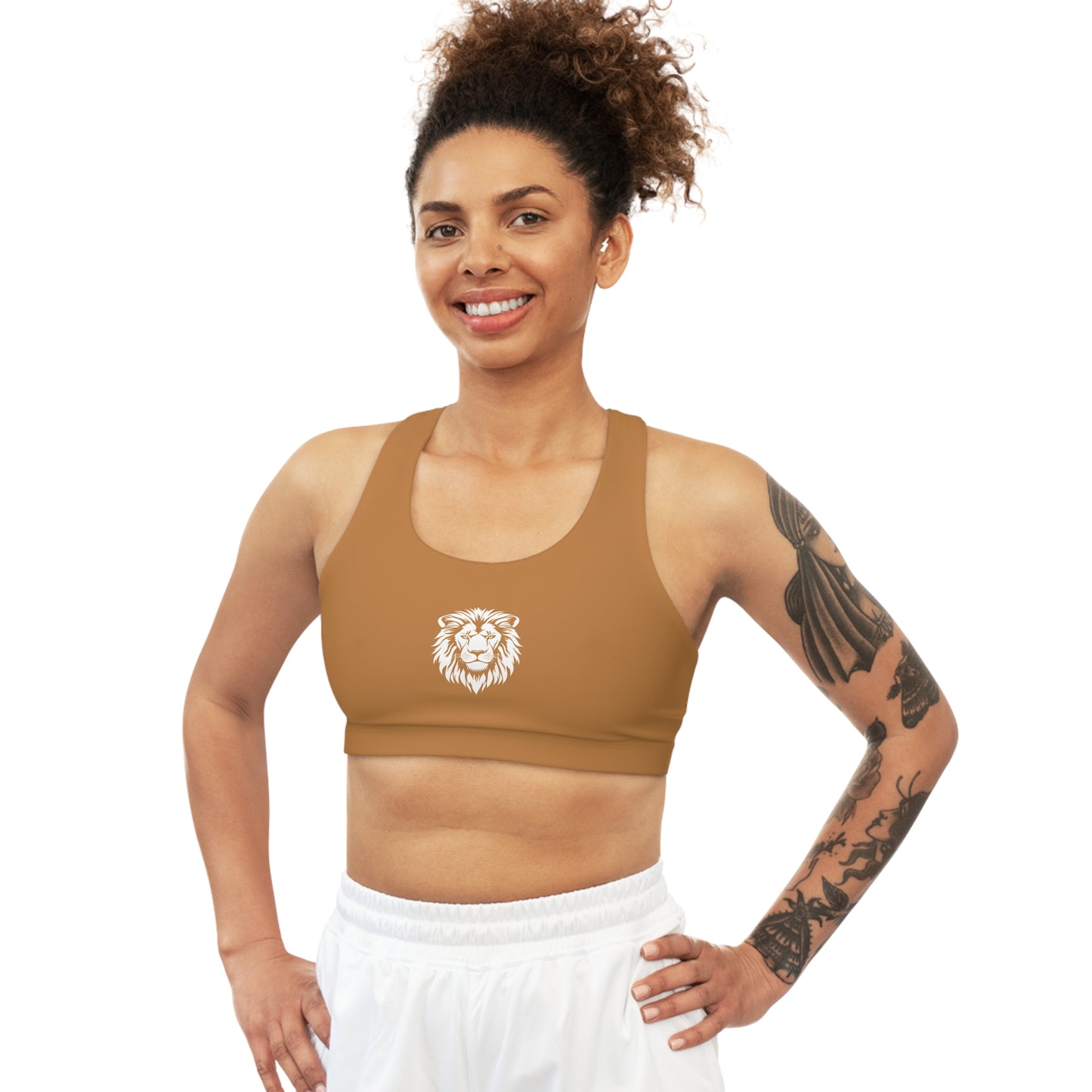 AlphaDiva Seamless Caramel Sports Bra