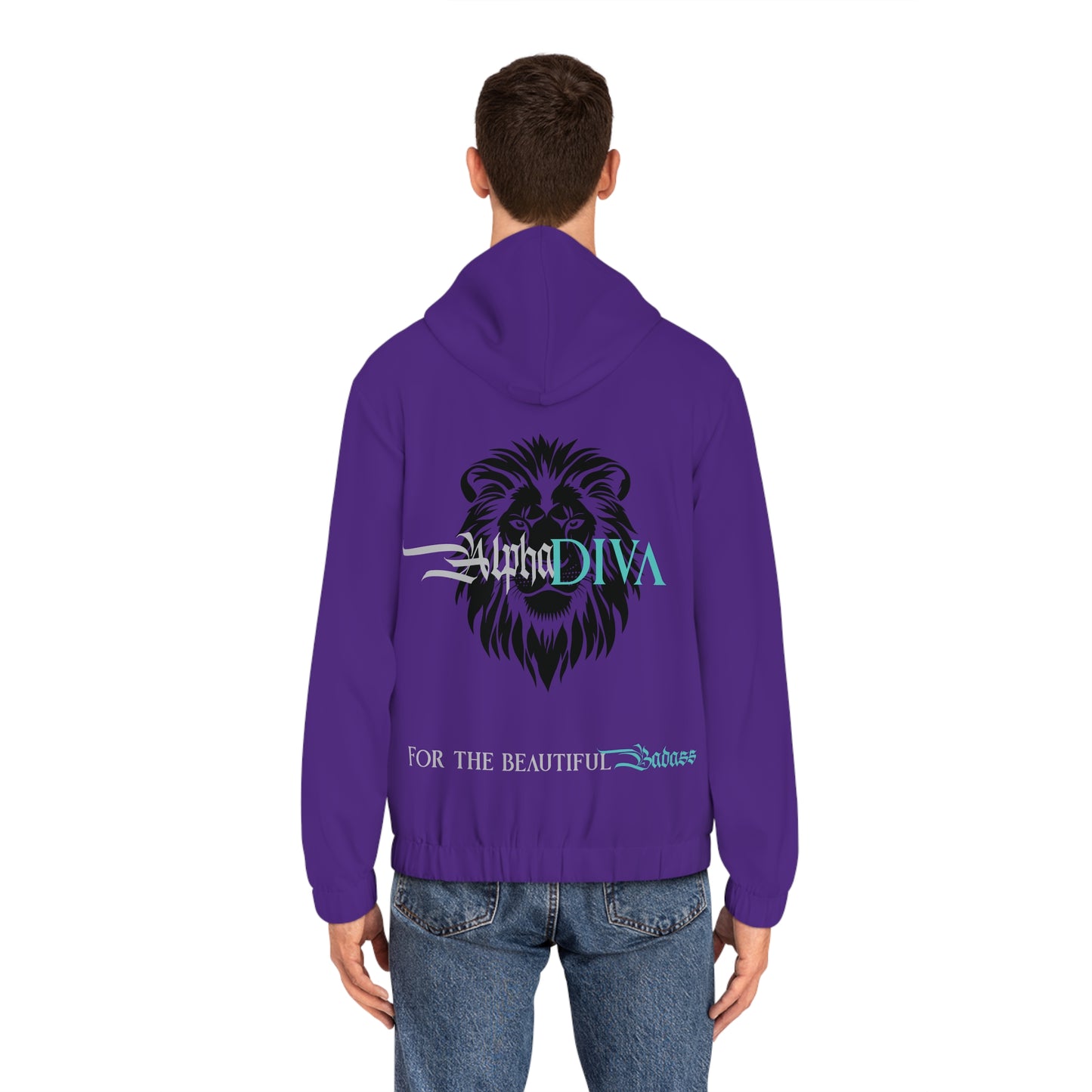 AlphaDiva Royalty Purple Full-Zip Hoodie