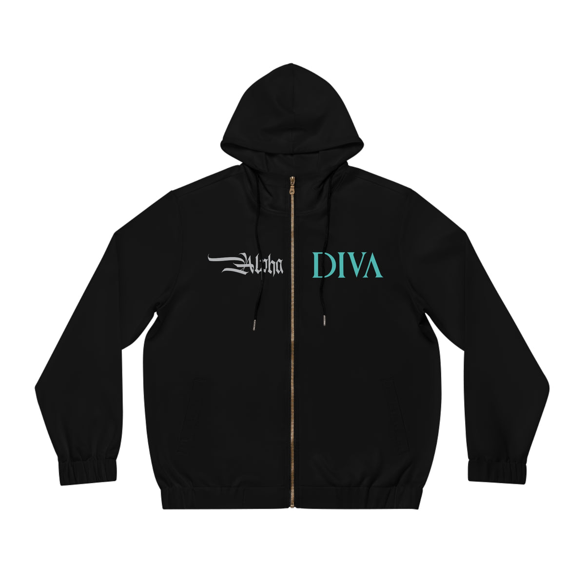 AlphaDiva Late Night Black Full-Zip Hoodie – Alpha Diva