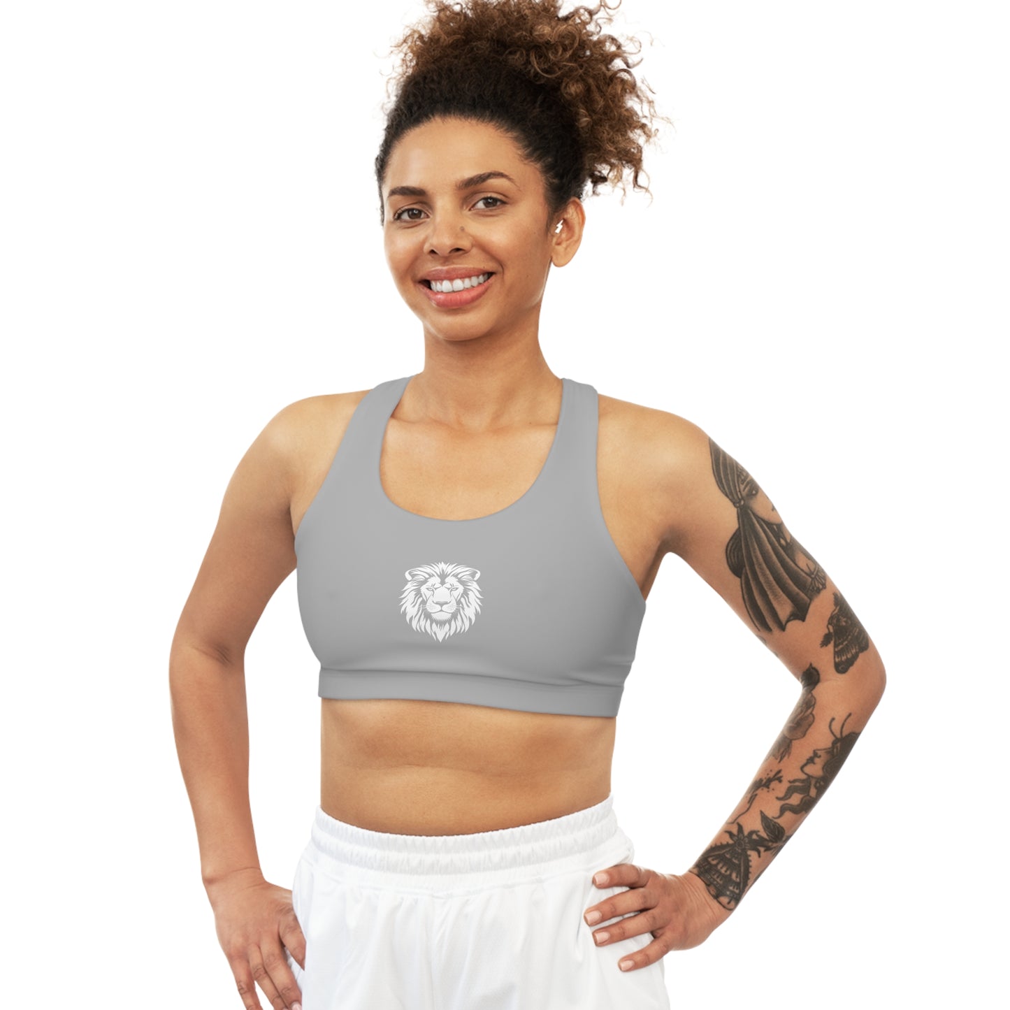 AlphaDiva Seamless Moon Light Grey Sports Bra