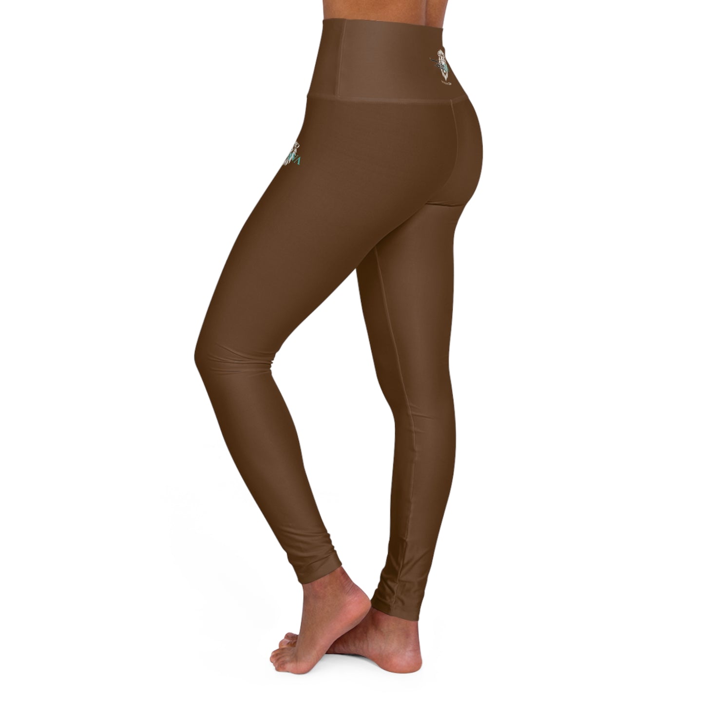 AlphaDiva High Waisted Espresso Brown Leggings