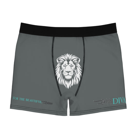 AlphaDiva Men's Drake Grey Boxer Briefs