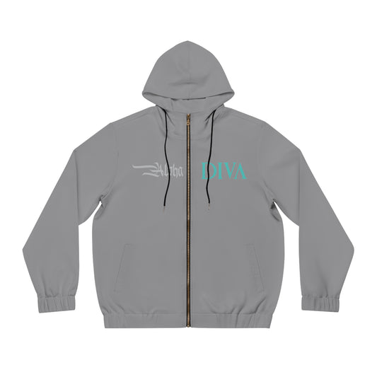 AlphaDiva Christian Grey Full-Zip Hoodie