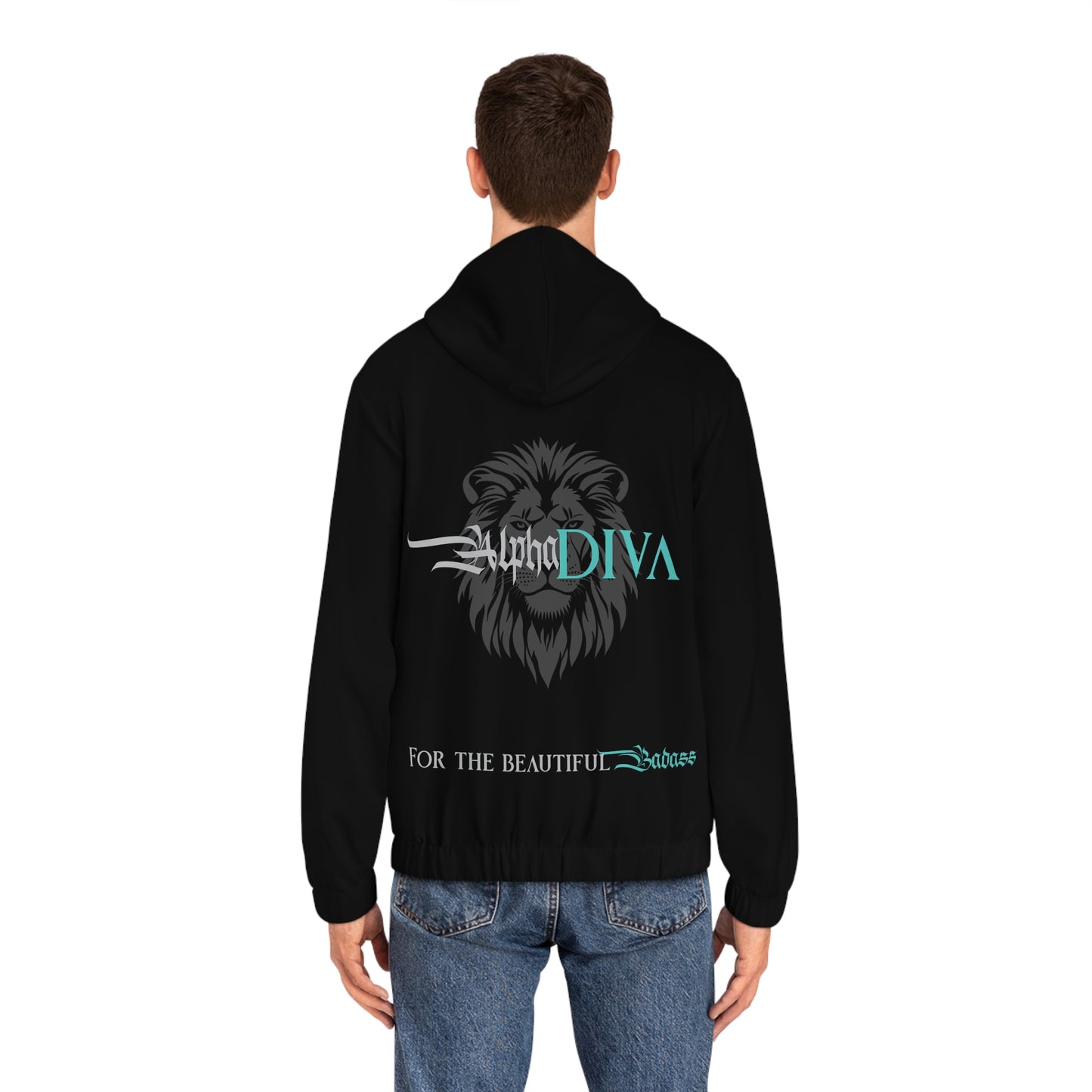 AlphaDiva Late Night Black Full-Zip Hoodie