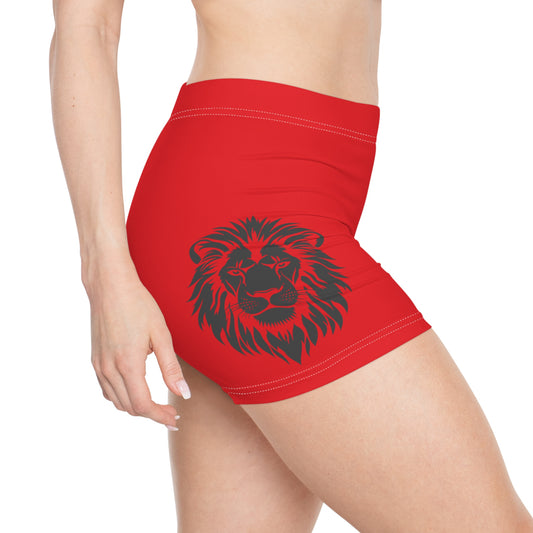 AlphaDiva Safari Red Women's Shorts