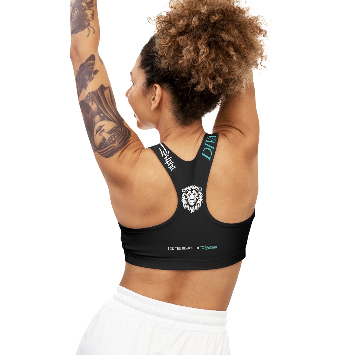 AlphaDiva Seamless Late Night Black Sports Bra