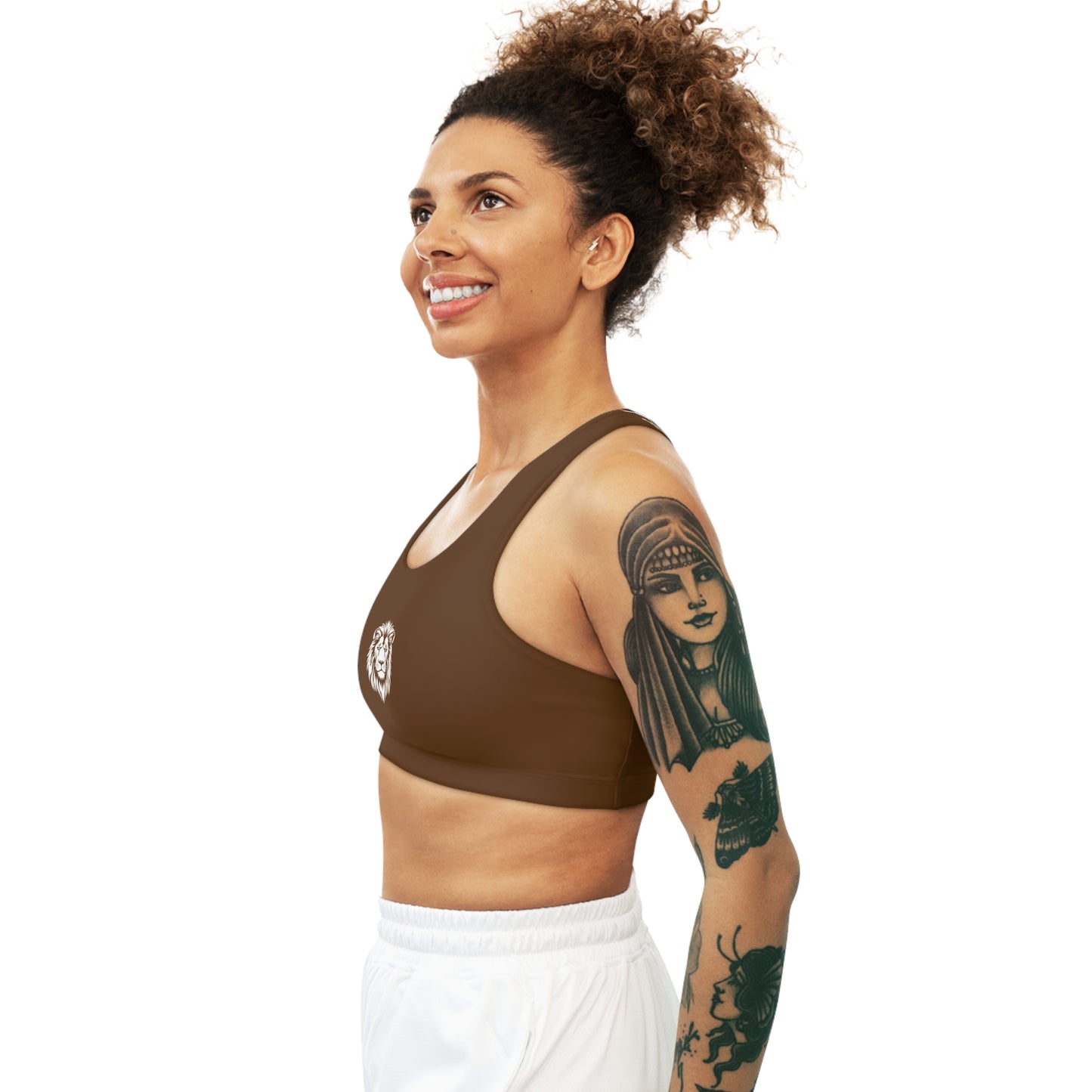 AlphaDiva Seamless Espresso Brown Sports Bra