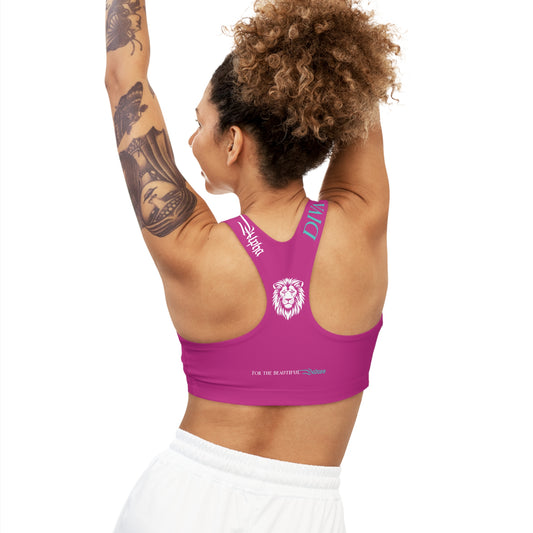 AlphaDiva Seamless Fuscialicious Pink Sports Bra