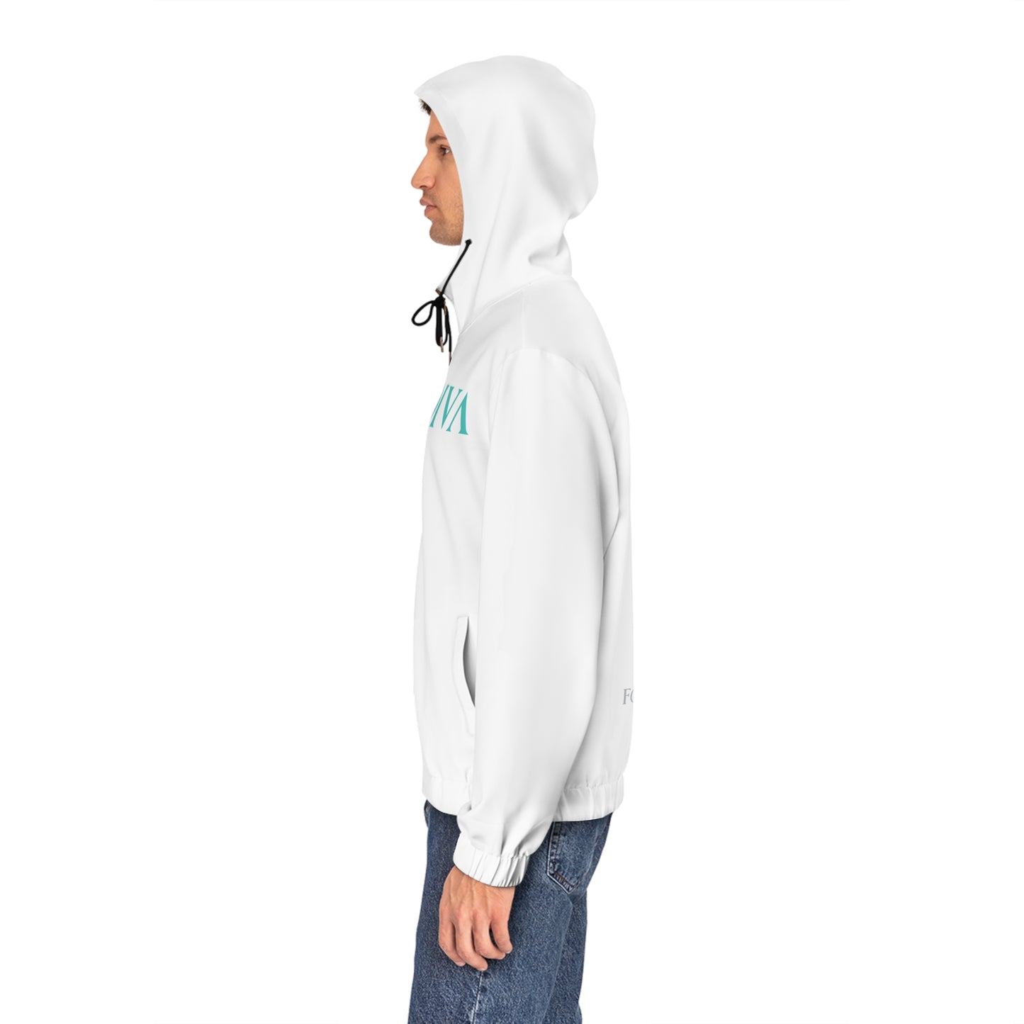 AlphaDiva Ice White Full-Zip Hoodie