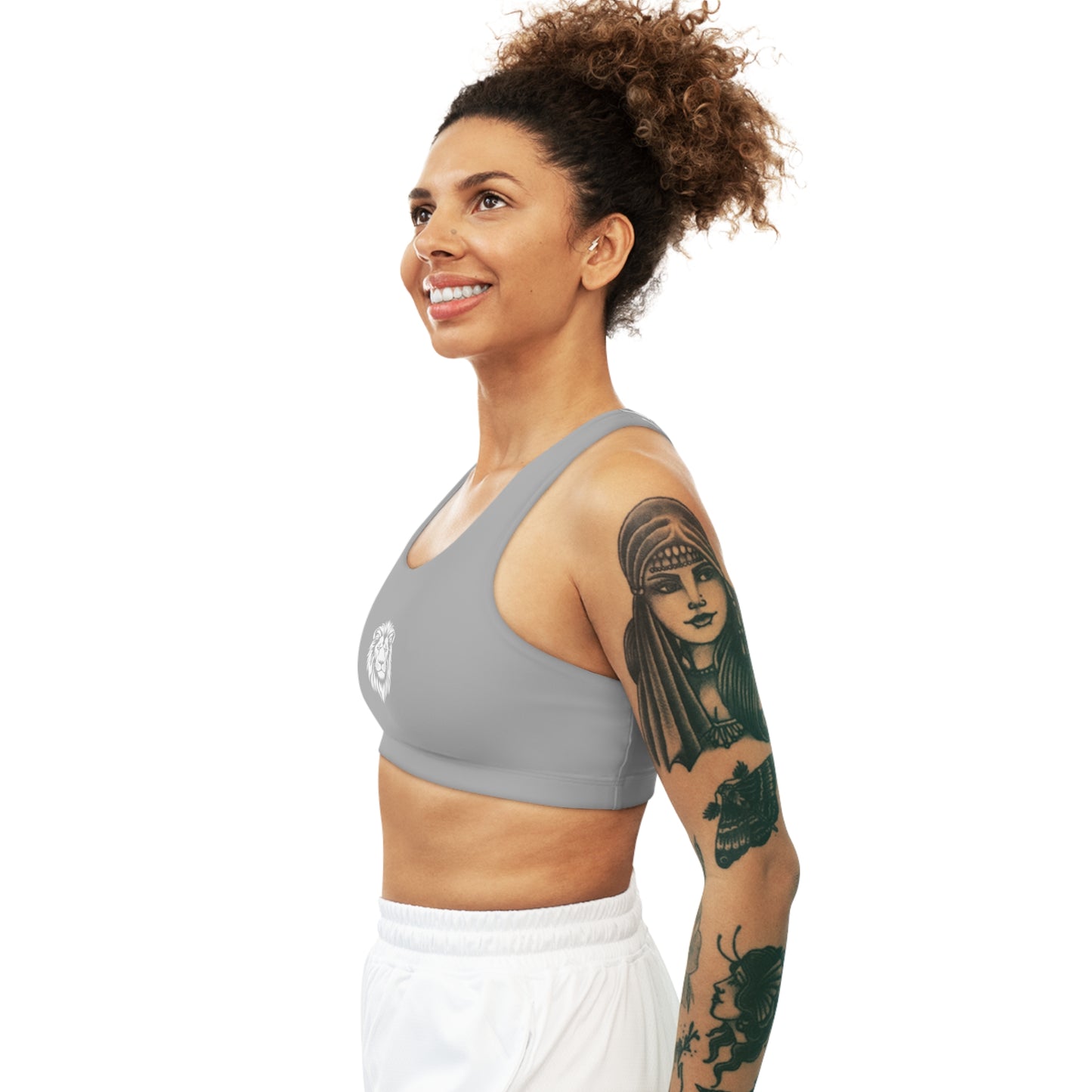 AlphaDiva Seamless Moon Light Grey Sports Bra