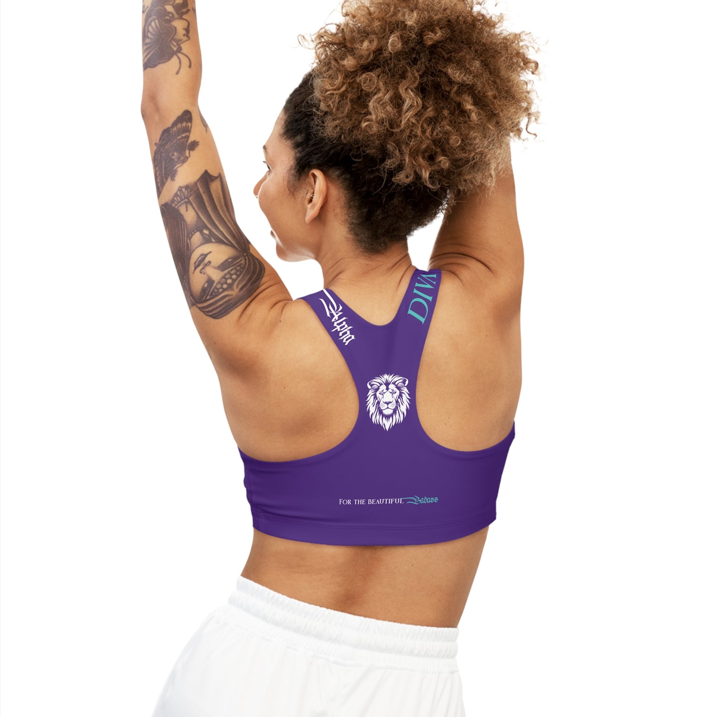 AlphaDiva Seamless Royalty Purple Sports Bra