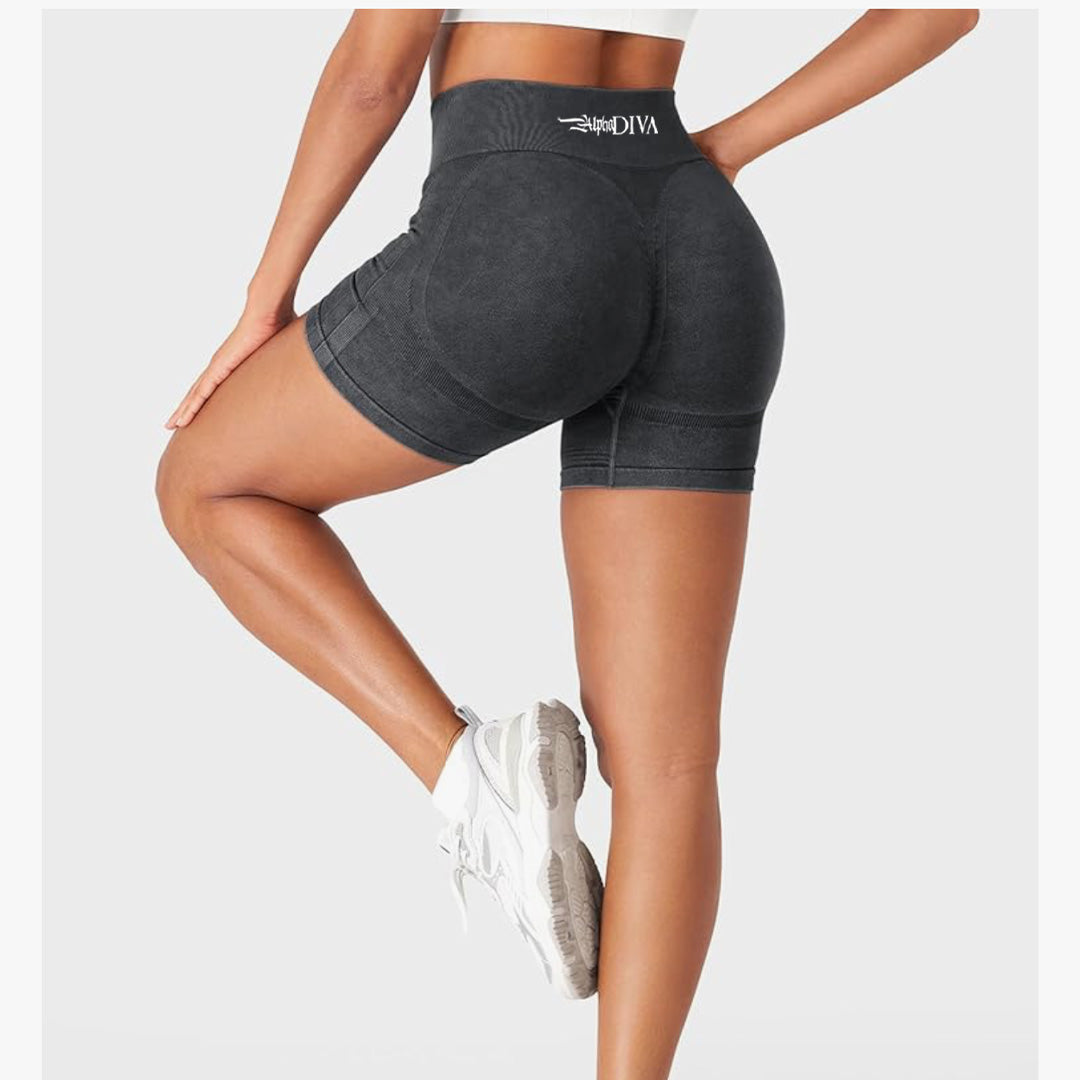 Charcoal HALO Contour Washed Shorts