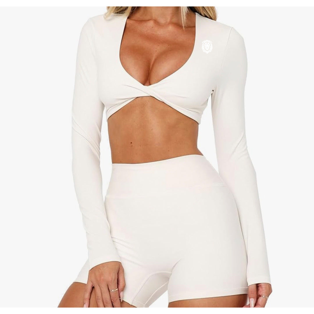 Off-White Halo Allure Twist Sports Bra