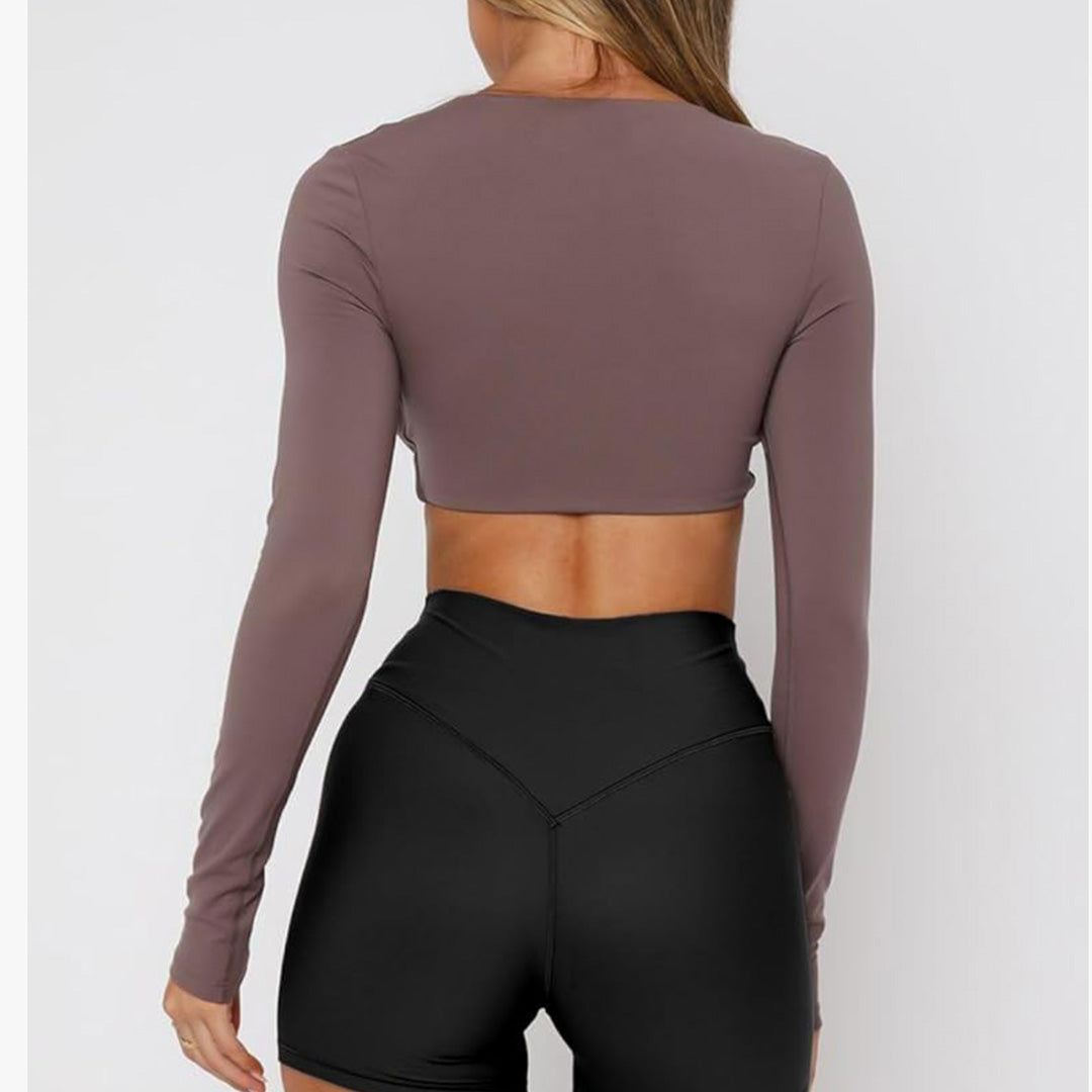 Mauve Halo Allure Twist Sports Bra