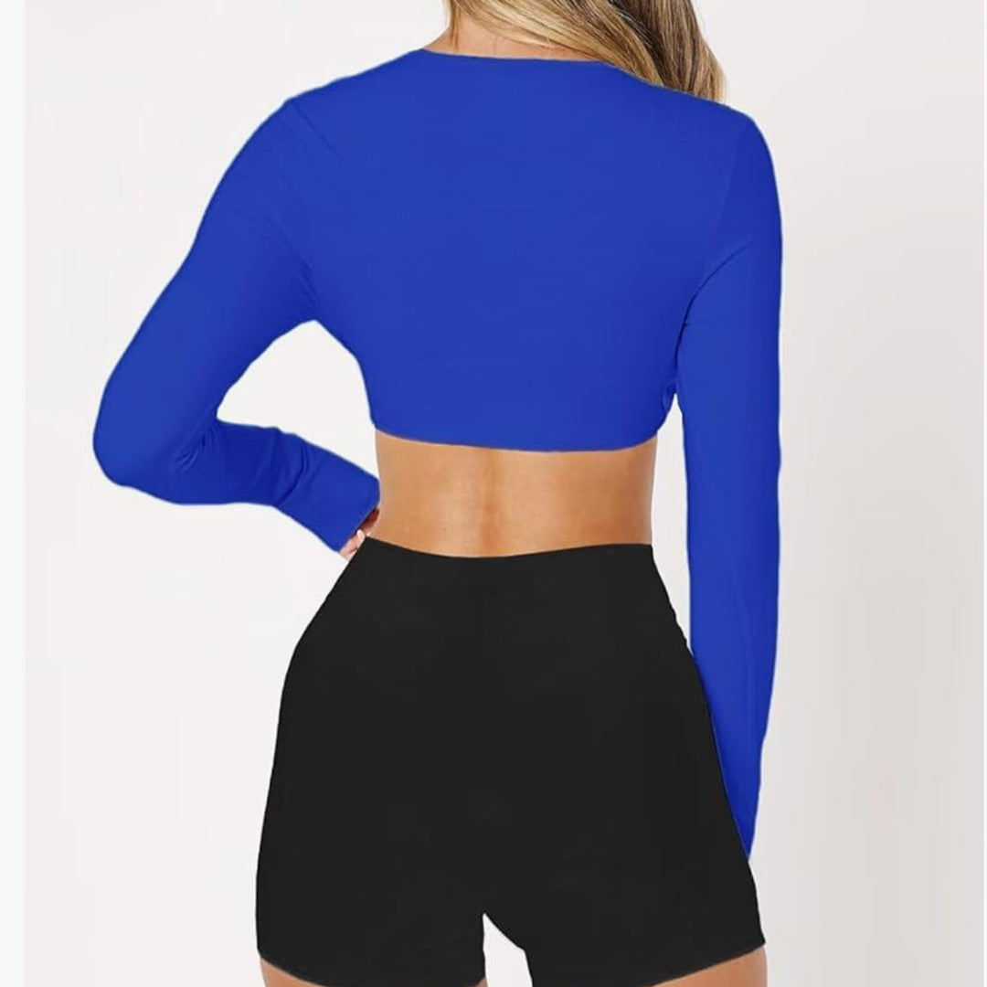 Sport Blue Halo Allure Twist Sports Bra